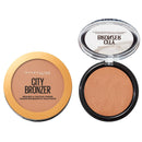 Maybelline City Bronzer and Biaouer Gila bronzer on a white background