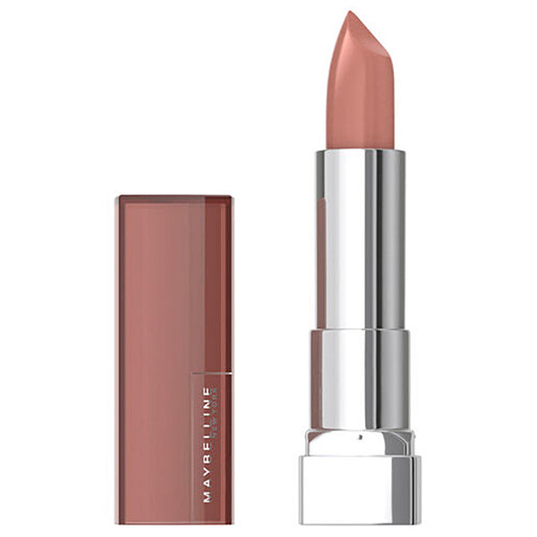Maybelline lipstick with case on a white background