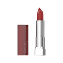 Maybelline lipstick with red shade on a white background
