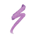 Purple glittery makeup swatch on a white background