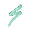 Two swatches of teal paint on a white background