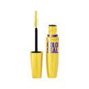 Yellow mascara with black wand on a white background