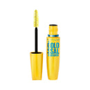Yellow mascara with black wand on a white background