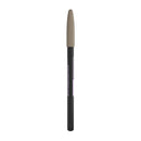 Black eyeliner pencil with beige cap on a white background