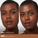 Before and after comparison of a woman's face with 360 Warm undertones.