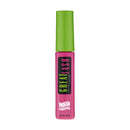 Pink mascara with green cap on a white background