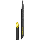 Maybelline eyeliner pen with gold cap on a white background