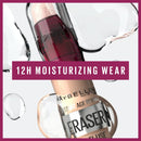 Maybelline Instant Age Rewind Eraser makeup product with water droplets on a white background