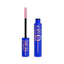 Blue mascara with brush on a white background