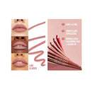 Lip liner product with application examples and features on a white background