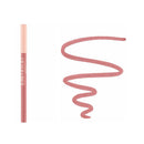 Pink lip liner with a wavy line on a white background