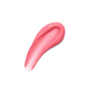 Pink lip gloss swatch on a white background