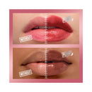 Comparison of lips with and without a lip product, labeled 'Without' and 'Plump'.