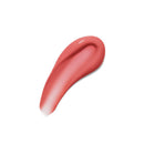 Pink lip gloss swatch on a white background