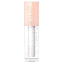 Maybelline lip gloss with pink cap on a white background
