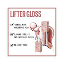Lifter Gloss product with features listed on a white background