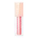 Lip gloss with pink and clear design on a white background