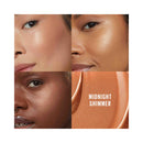 Close-up of a person's face with 'Midnight Shimmer' makeup application.