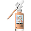 Maybelline Super Stay 24H Skin Tint bottle with applicator on a white background