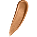 Bronze-colored makeup swatch on a white background
