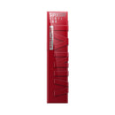 Red Maybelline Superstay Vinyl Ink lipstick on a white background