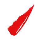 Red paint splatter on a white background