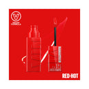 Maybelline Super Stay Ink lip product on a red background with brand logo and 'Vegan Formula' text.