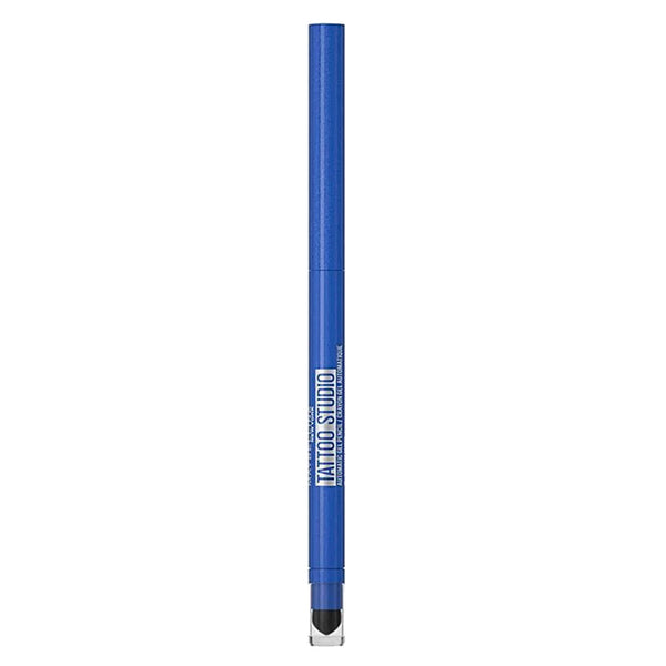 Blue eyeliner pencil on a white background