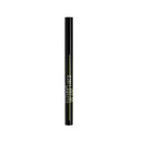 Black eyeliner pencil with green accents on a white background