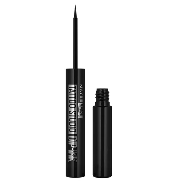 Maybelline Tattoo Studio Dip Ink eyeliner on a white background
