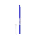 Blue eyeliner pencil with Maybelline branding on a white background