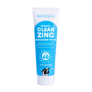 MooGoo Healthy Clear Zinc Sunscreen SPF 40 tube on a white background