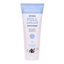 MooGoo Natural Full Cream Moisturiser in a 300 ml white squeeze tube with a light blue cap and blue text, featuring a penguin illustration near the bottom.