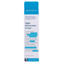 MooGoo Night Restoration Cream in a tall white and blue squeeze tube, shown against a plain white background.