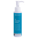 MooGoo Oil Cleansing Method bottle with a white pump dispenser and a bright blue label, shown on a plain white background.