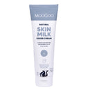 MooGoo Natural Skin Milk Udder Cream in a white squeeze tube with a light blue-gray cap and blue-gray text, shown on a plain white background.