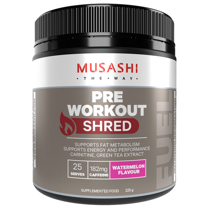 Musashi Pre Workout Shred Watermelon 225G