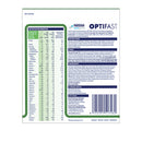 Back of a Nestle Optifast package with nutritional information and ingredients list.