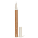 Natio Bronze Goddess liquid eyeliner in a light brown tube with its cap off, showing the fine brush tip, on a white background.