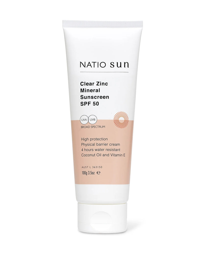 Natio Clear Zinc Mineral Sunscreen SPF 50 100g