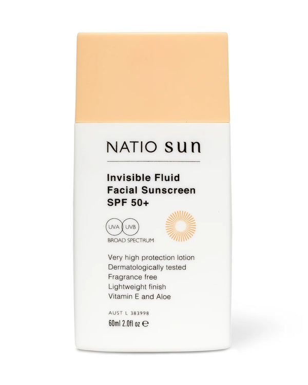 Natio Invisible Fluid Facial Sunscreen SPF 50+ 60ml
