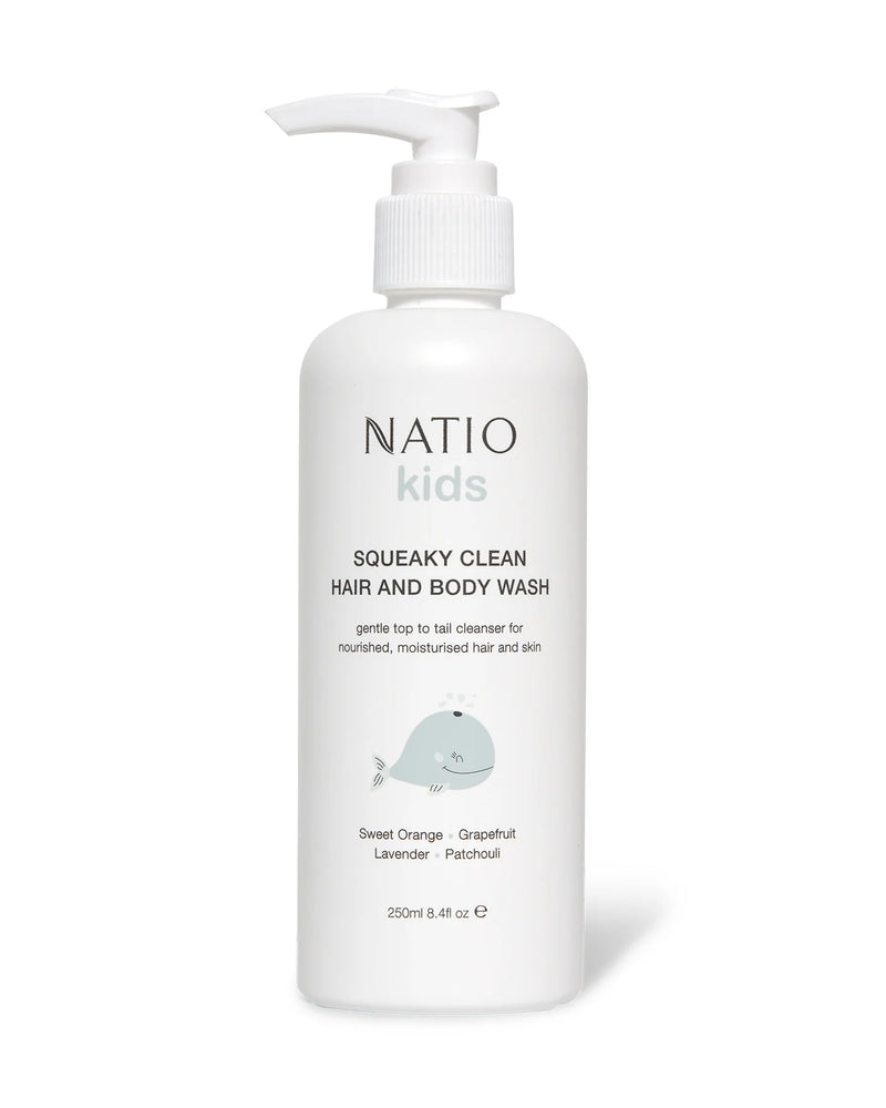 Natio Kids Squeaky Clean Hair and Body Wash 250ml