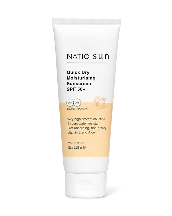 Natio Quick Dry Moisturising Sunscreen SPF 50+ 100ml