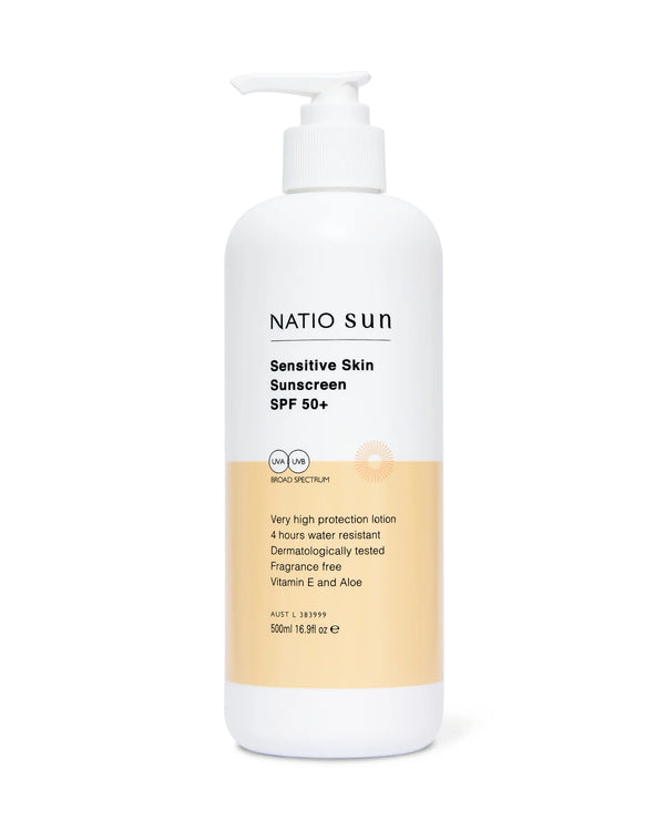 Natio Sensitive Skin Sunscreen SPF 50+ 500ml