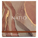 Natio Earthy Tektites Mineral Eyeshadow Palette packaging with marbled design