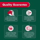Quality guarantee infographic with icons and text on a green background