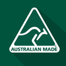 Australian Made logo on a green background