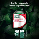 Nature's Own Glucosamine Sulfate with Chondroitin bottle centered over a dark green leaf background, with text reading 'Bottle recyclable leave cap attached' and recycling icons for bottle and cap.