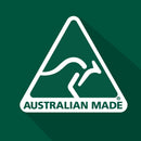 Australian Made logo on a green background