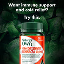 Nature's Own High Strength Echinacea 10,000 supplement bottle with green leaves in the background